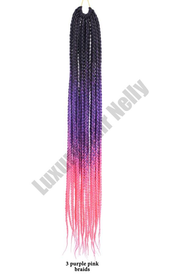 3purplepinkbraids